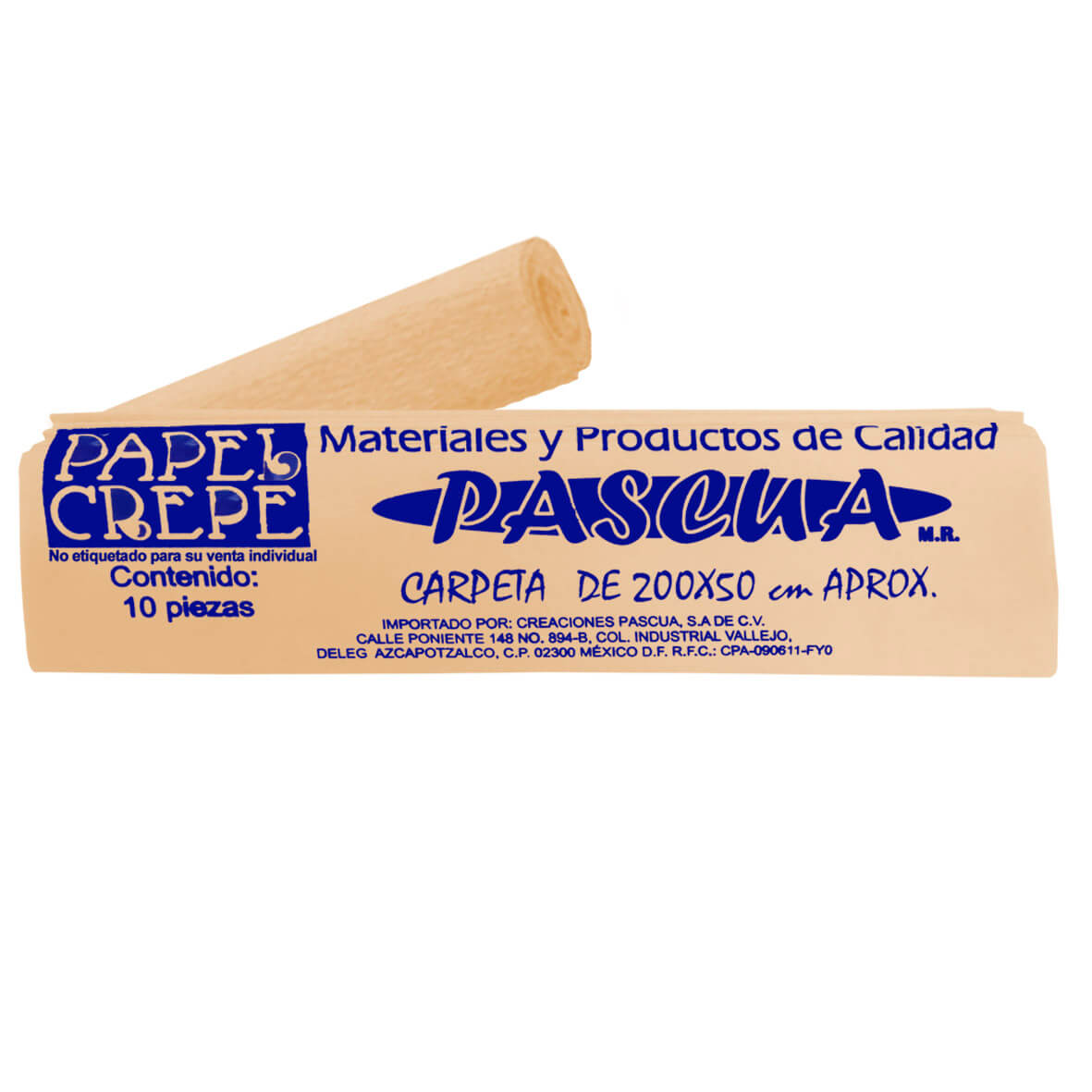 PAPEL CREPE PASTEL/MACAROON (Con 10 Piezas)