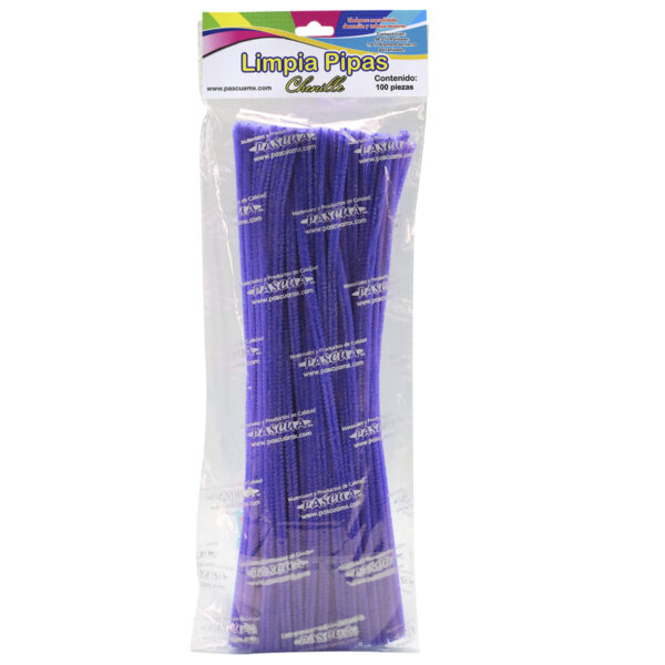 Limpia Pipas / Chenille Mate 100 PZAS - Morado
