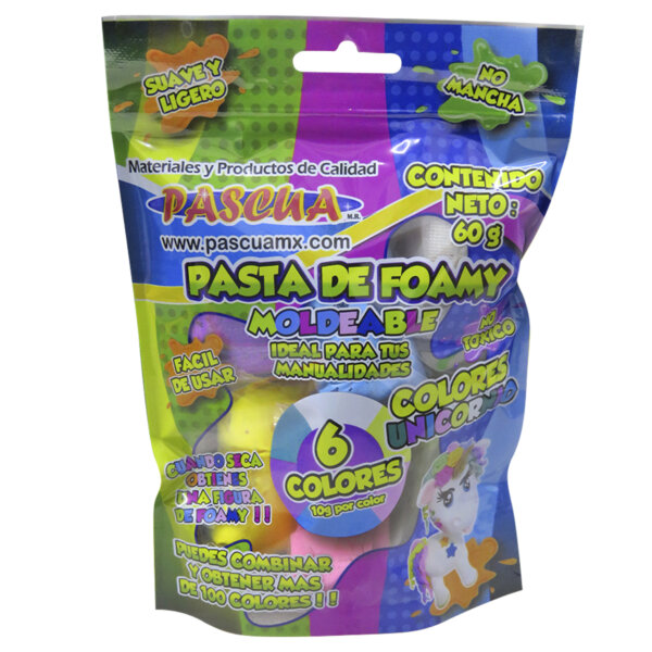 Foamy Moldeable 6 colores surtidos - Unicornio