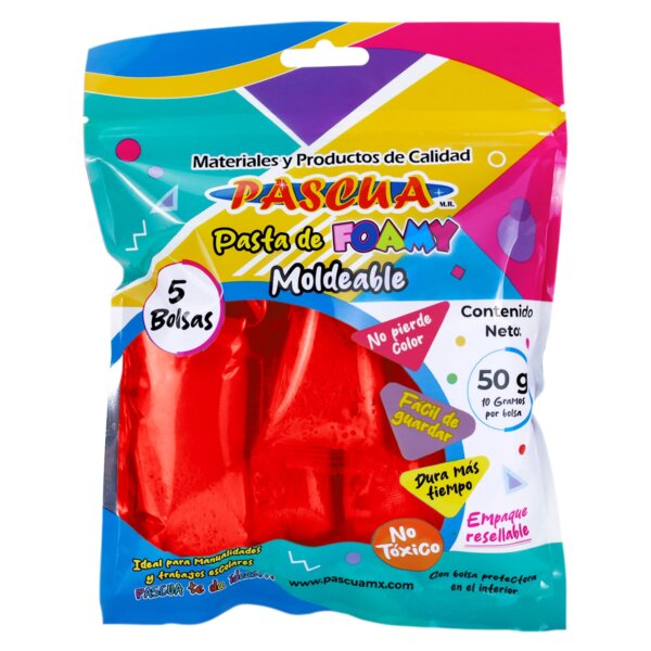 Pasta de Foamy Moldeable Bolsa ( 50 g ) - Rojo