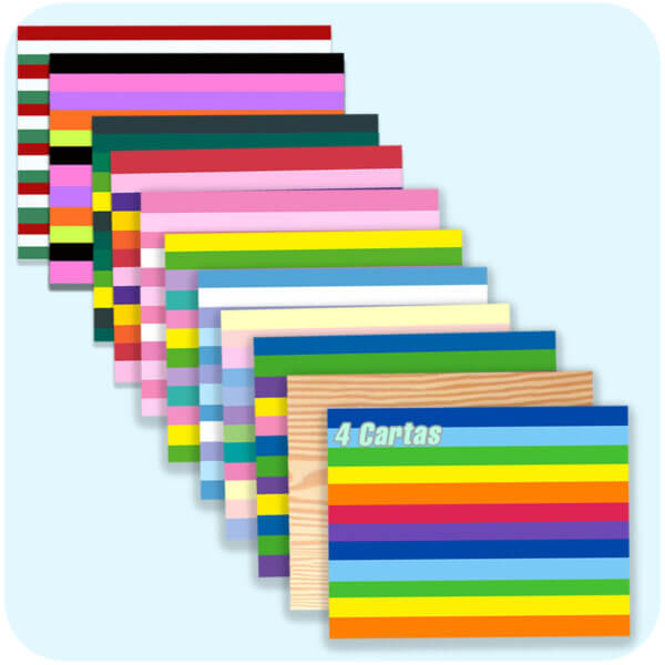 Foamy Multicolor Tamaño 4 Cartas