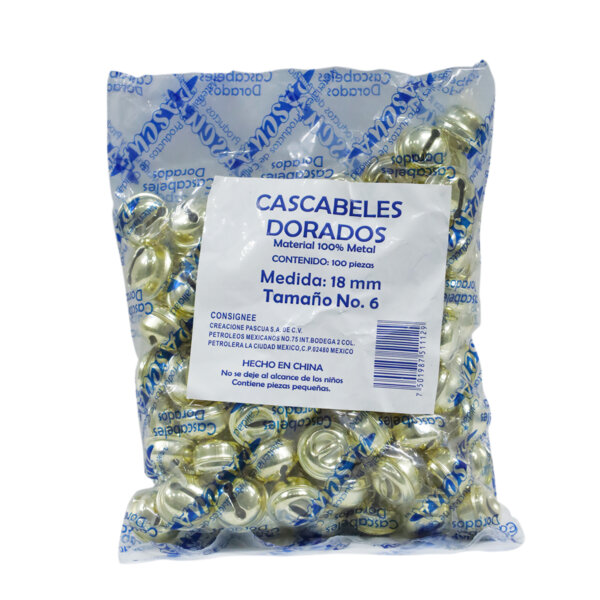 Cascabeles bolsa 100pzas - 18 mm