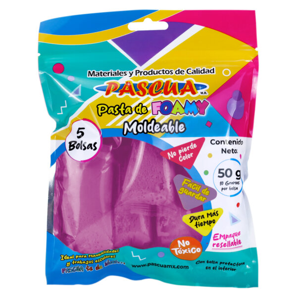Pasta de Foamy Moldeable Bolsa Macarron ( 50 g ) - Fiusha Macarrón