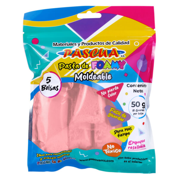Pasta de Foamy Moldeable Bolsa Macarron ( 50 g ) - Durazno Macarrón