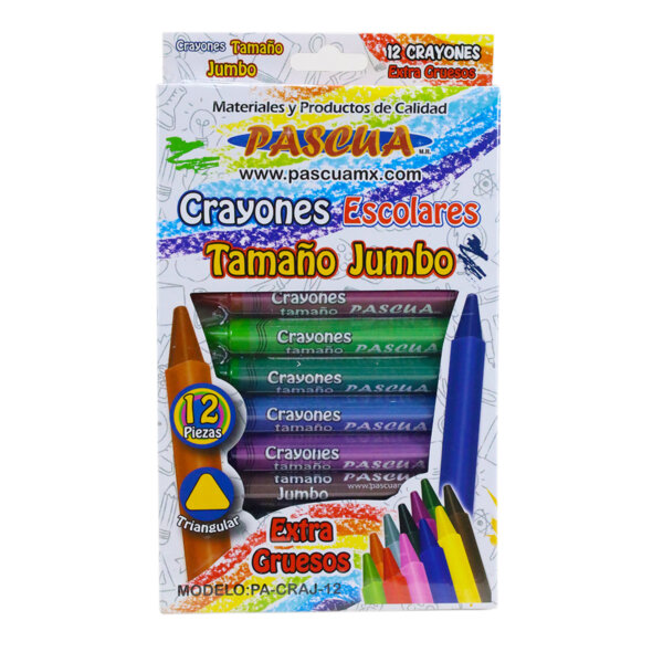 Crayones Escolares Tamaño Jumbo