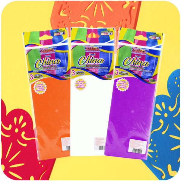 Papel China Color Básico con Tres PZAS