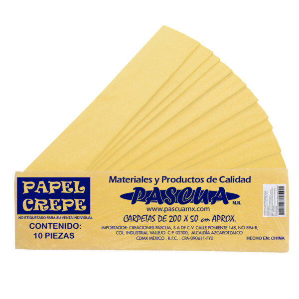 Papel Crepé Pastel / Macaroon - Amarillo Claro