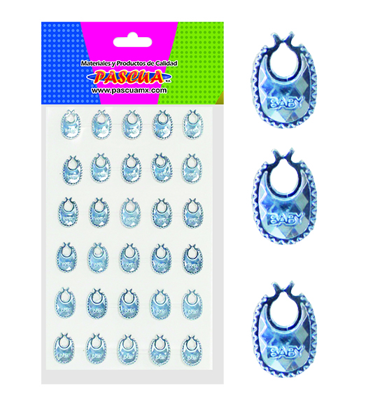 Piedras Plásticas con Adhesivo Bebé