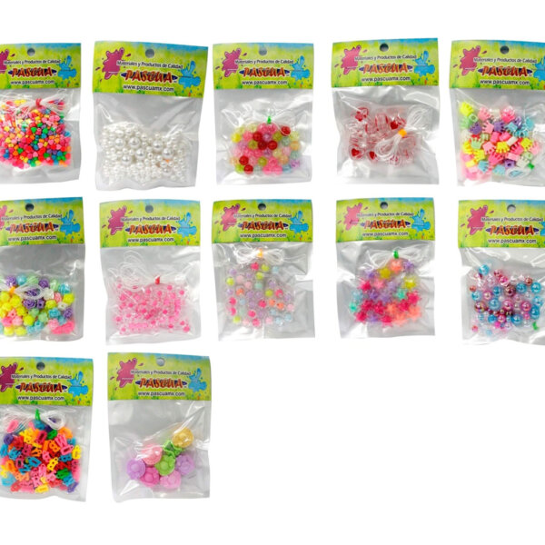 Cuentas de Plástico Multicolor para Pulseras y Collares