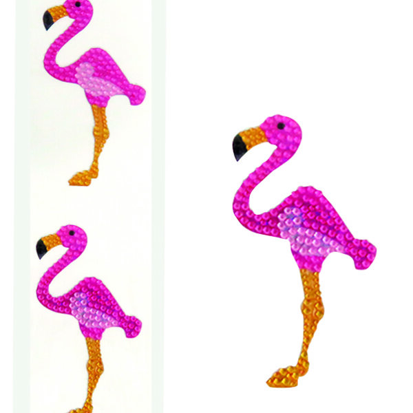 Piedras Acrílicas con Adhesivo-Flamingo