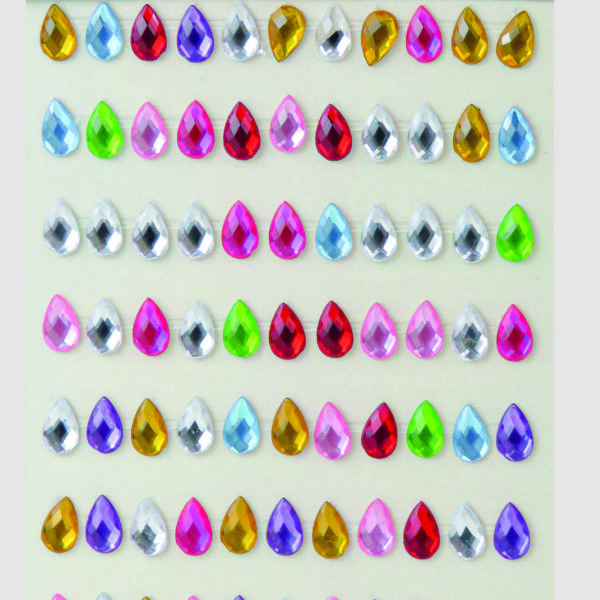 Piedras Plásticas con Adhesivo Gota