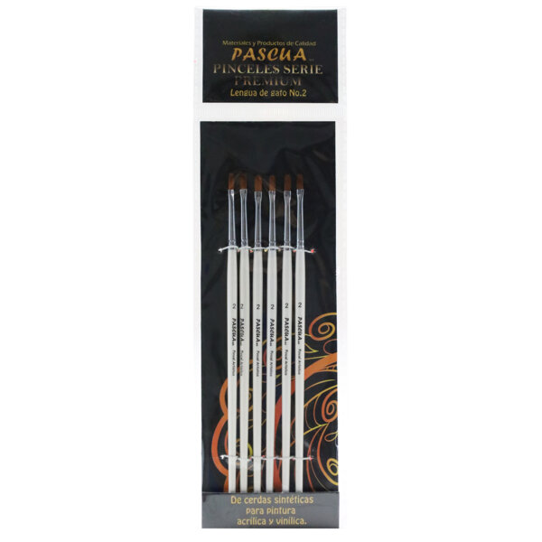 Pincel Lengua de Gato Serie Premium - No. 2