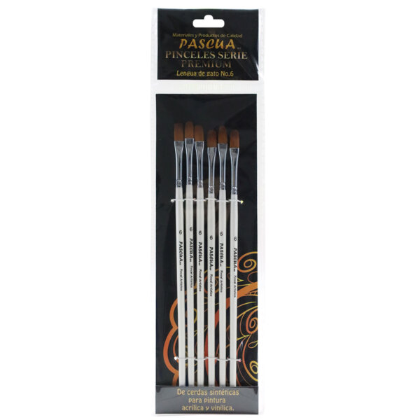 Pincel Lengua de Gato Serie Premium - No. 6