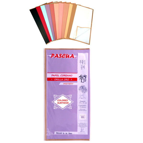 Papel Coreano Orilla Oro Mistery