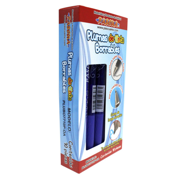 Bolígrafo de Tinta Borrable con Clip Retráctil - Azul