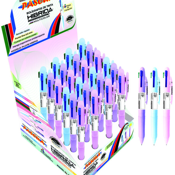 Bolígrafos de Tinta Hibrida Multicolor - Pastel Caja