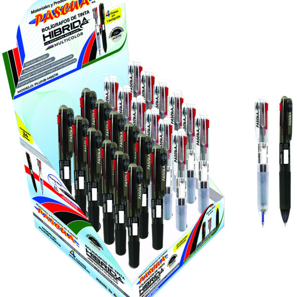 Bolígrafos de Tinta Hibrida Multicolor - Translúcido Caja