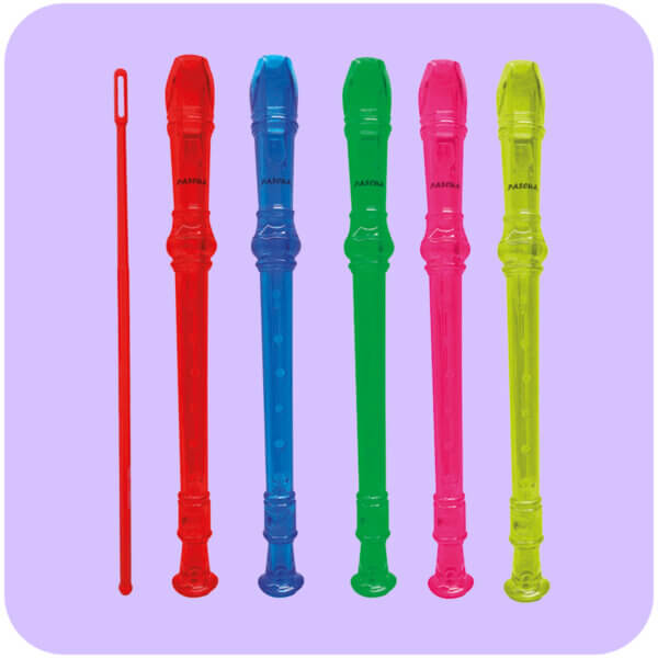 Flautas de Colores Translúcidos