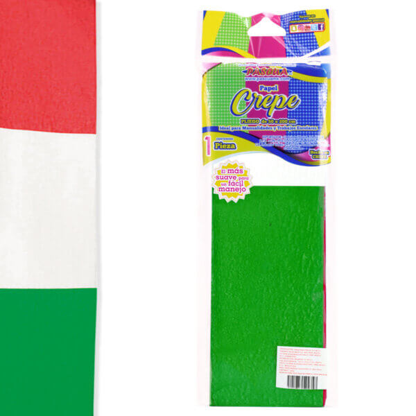 Papel Crepé Tricolor con Una PZA