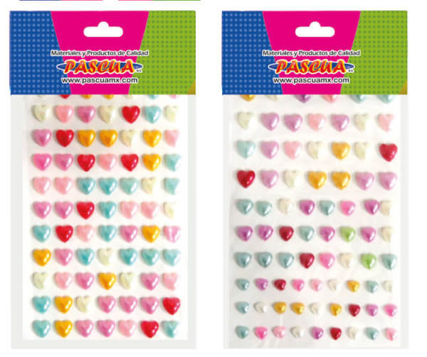 Piedras Acrílicas con Adhesivo Perlas de Corazón - Image 3