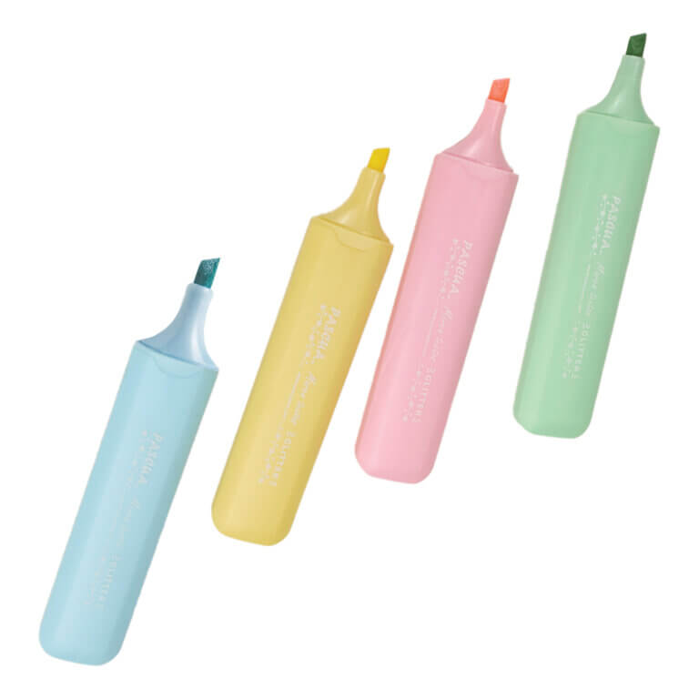 Marcatextos tinta con Glitter colores Pasteles super brillantes punta ...